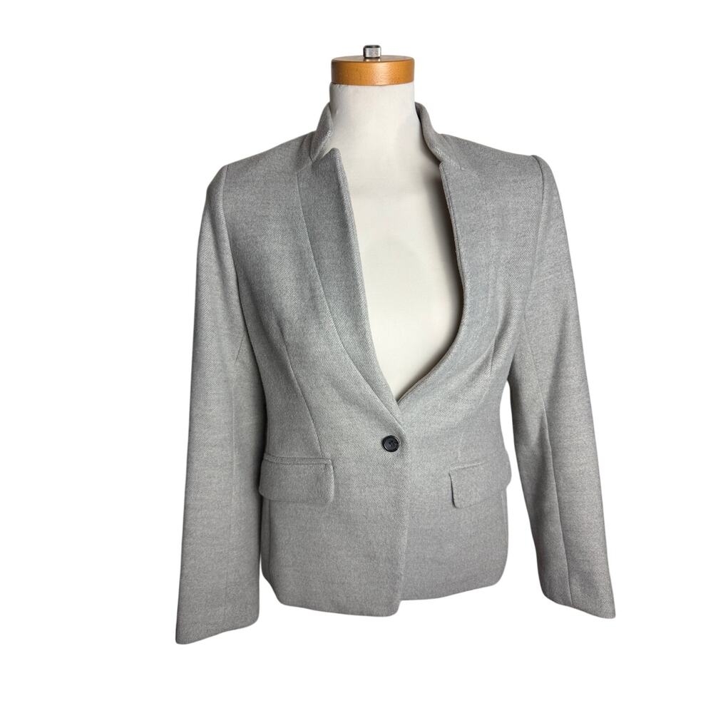 Banana Republic Gray Blazer Size 6 Single Button Tailored Career Work Jacket